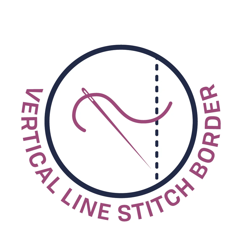 Vertical Line Stitch Border