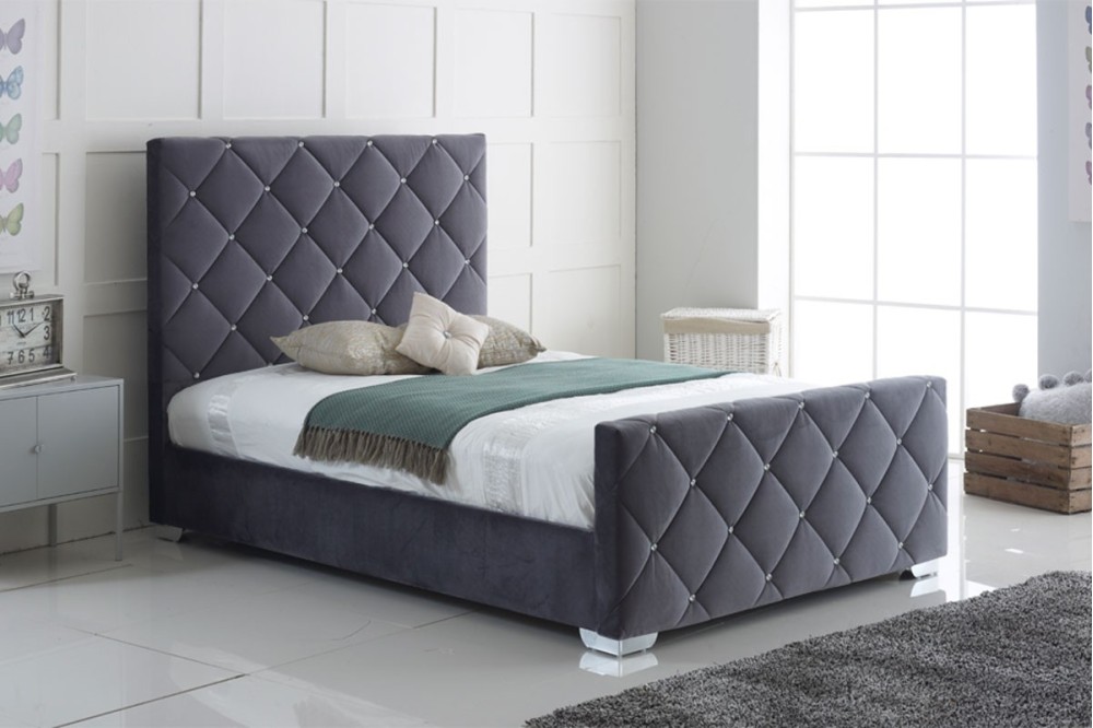 Florence Plush Fabric Bed Frame