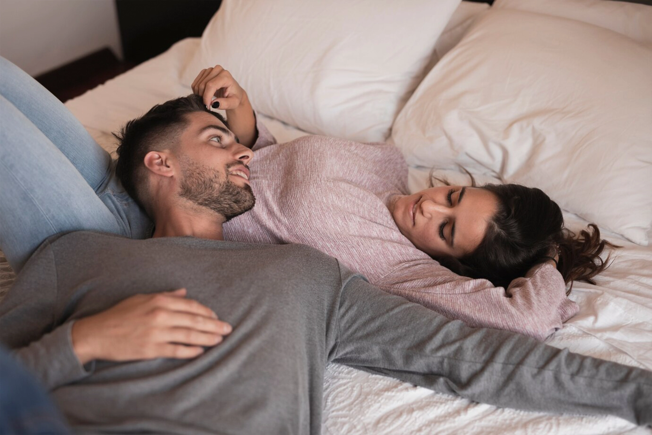 couple sharing bed