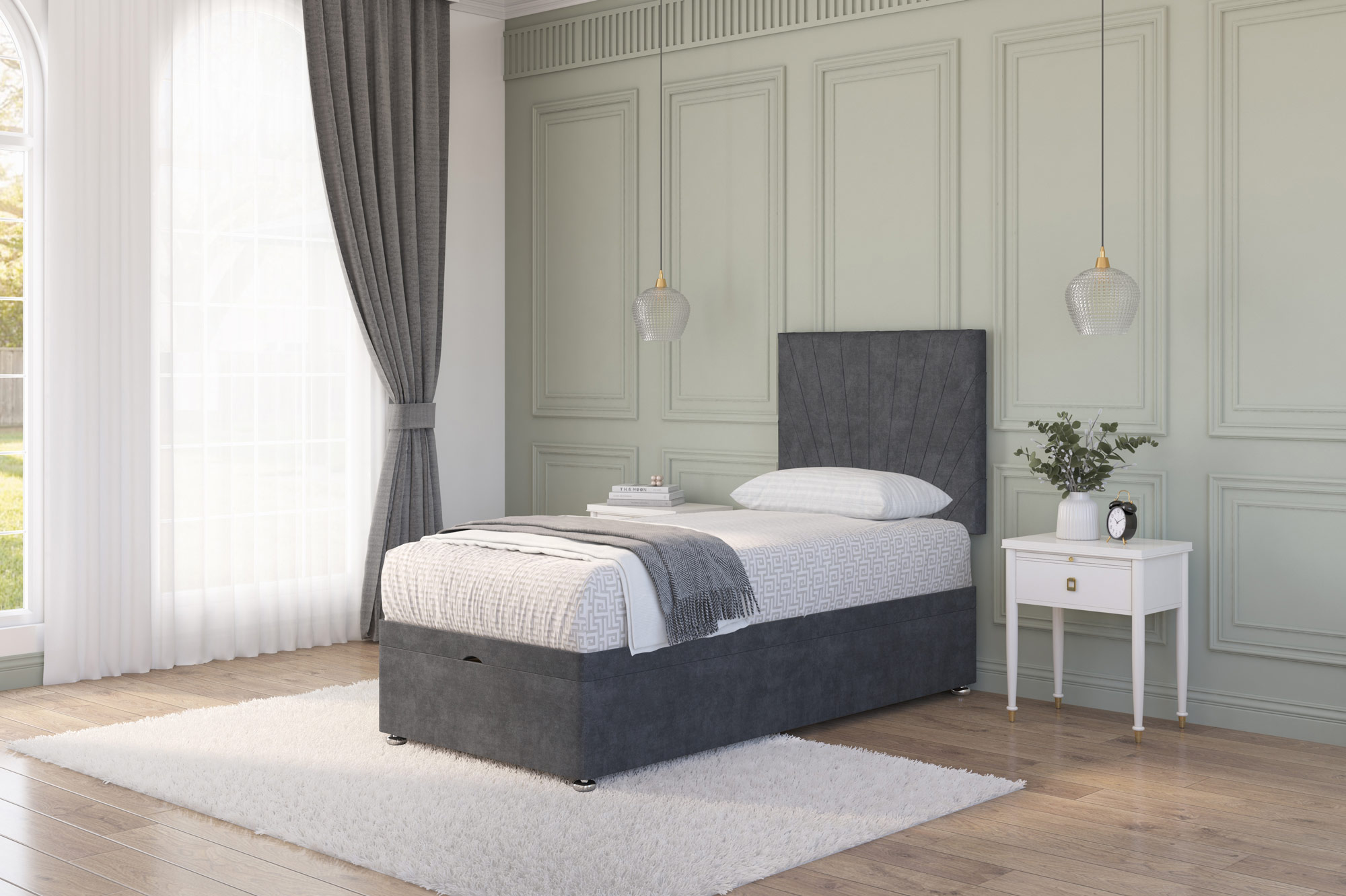 Platinum Ottoman Bed