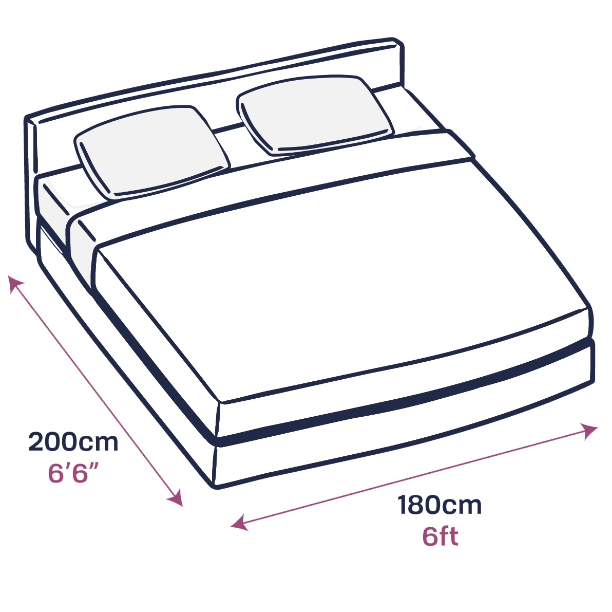 Next Divan Bed Measurement Super King 190x135cm Icon Transparent 